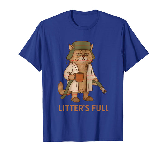 Funny Litter’s Full Cat Coffee Christmas Cat Mom Cat Lover T-Shirt