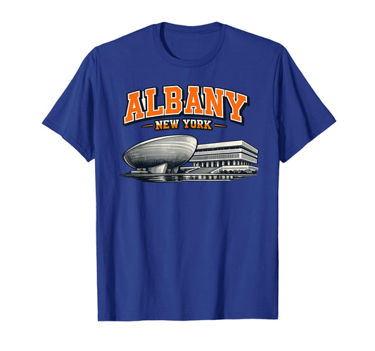 Albany New York Retro College Landmark Design T-Shirt
