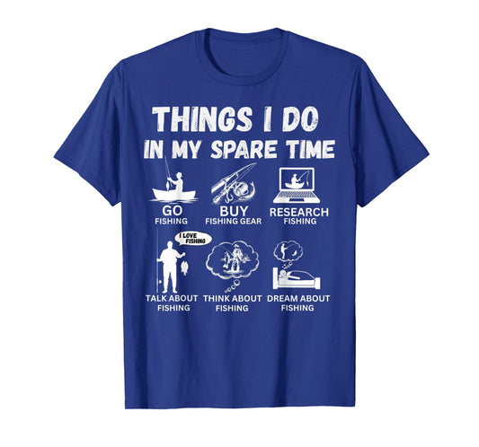 Things I Do in My Spare Time Fishing Boys Men Bass Fishing T-Shirt
