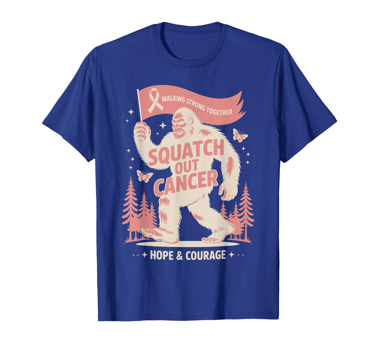 Bigfoot Pink Ribbon Breast Cancer Awareness Month Women Men T-Shirt