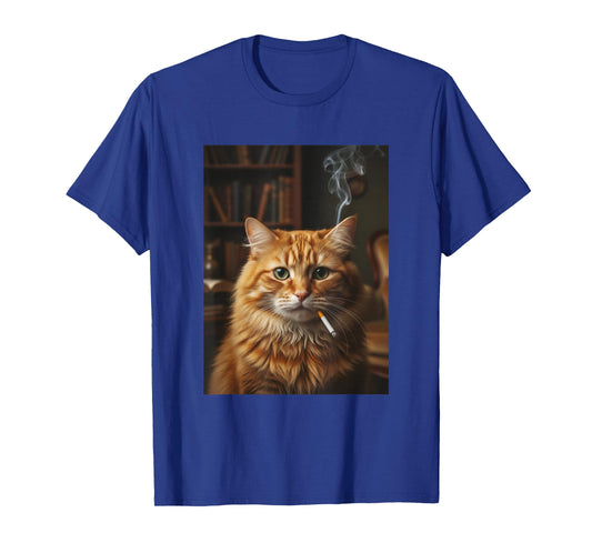 Cool Retro Cat Smoking Cigar Classy Cat Gangster Kitty Meme T-Shirt