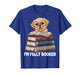 Cute Puppy Reading Book Lover I'm Fully Booked T-Shirt