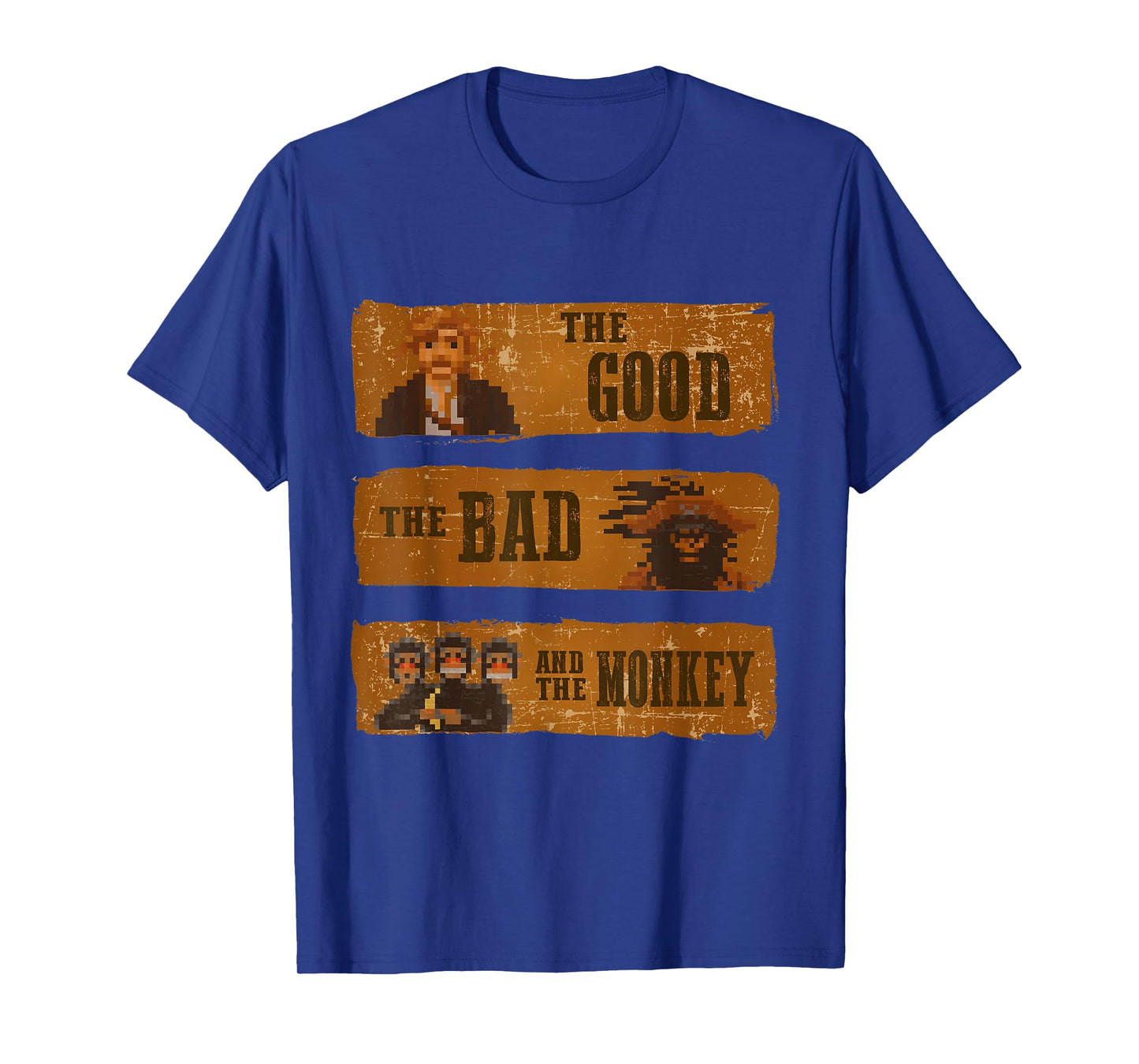 Good Bad Monkey Videogame Western Island Tshirt Geek T-Shirt