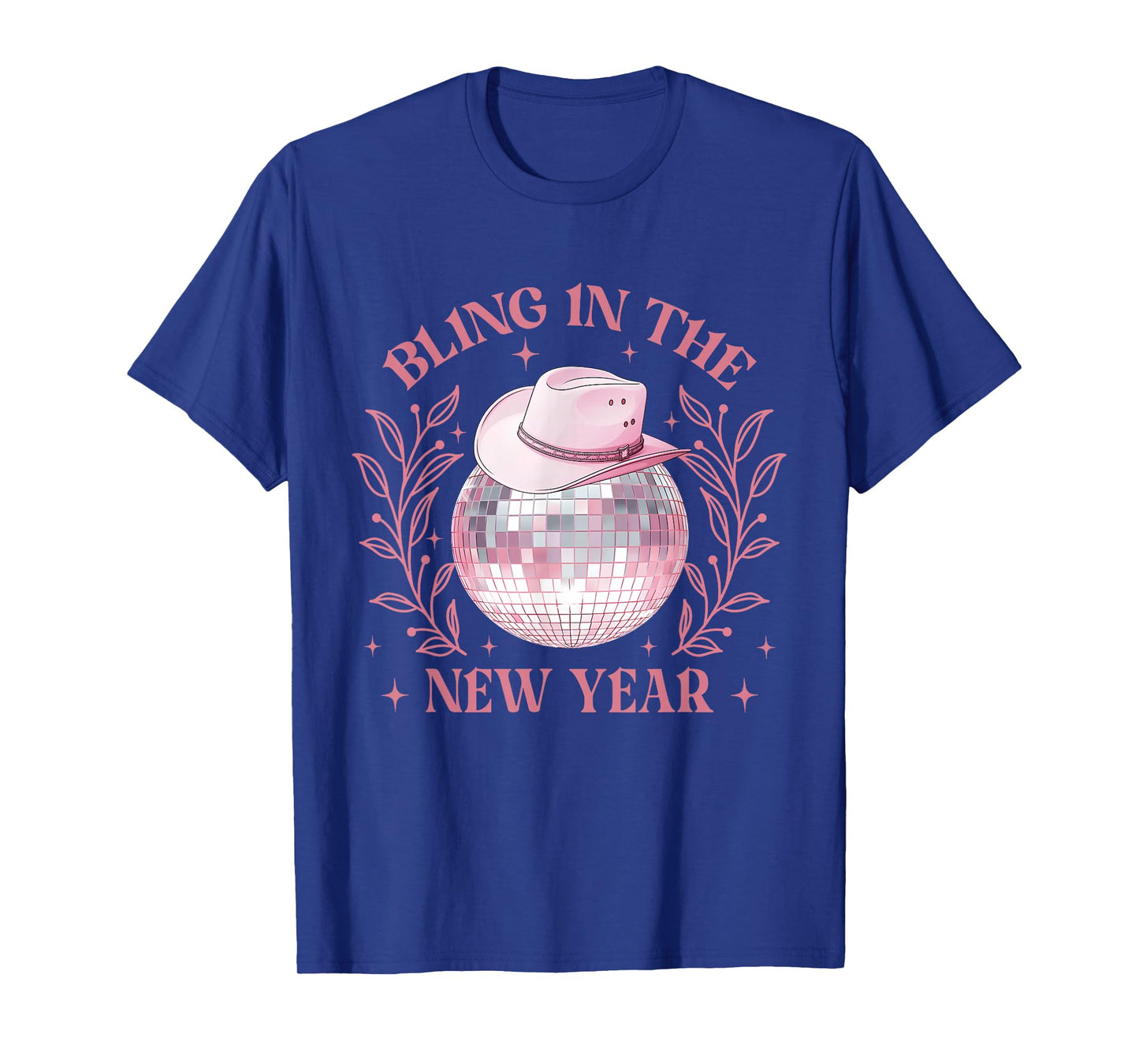 Bling-in-The-New-Year Western New Year 2026 Disco Ball Women T-Shirt