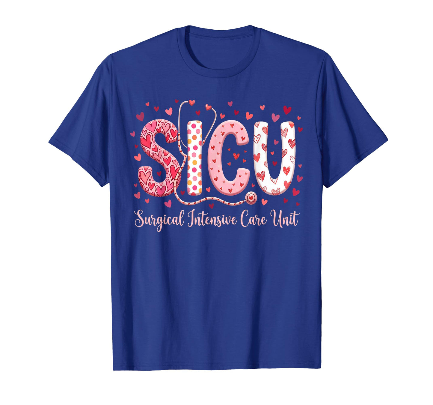 Heart Surgical Intensive Care Unit Valentines SICU Nurse T-Shirt