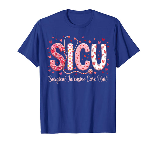 Heart Surgical Intensive Care Unit Valentines SICU Nurse T-Shirt