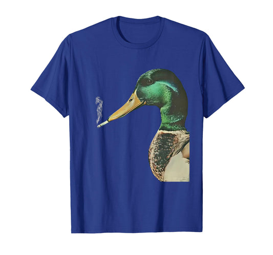 Mallard Smoking Cigarette Meme Funny Mallard Duck Hunting T-Shirt