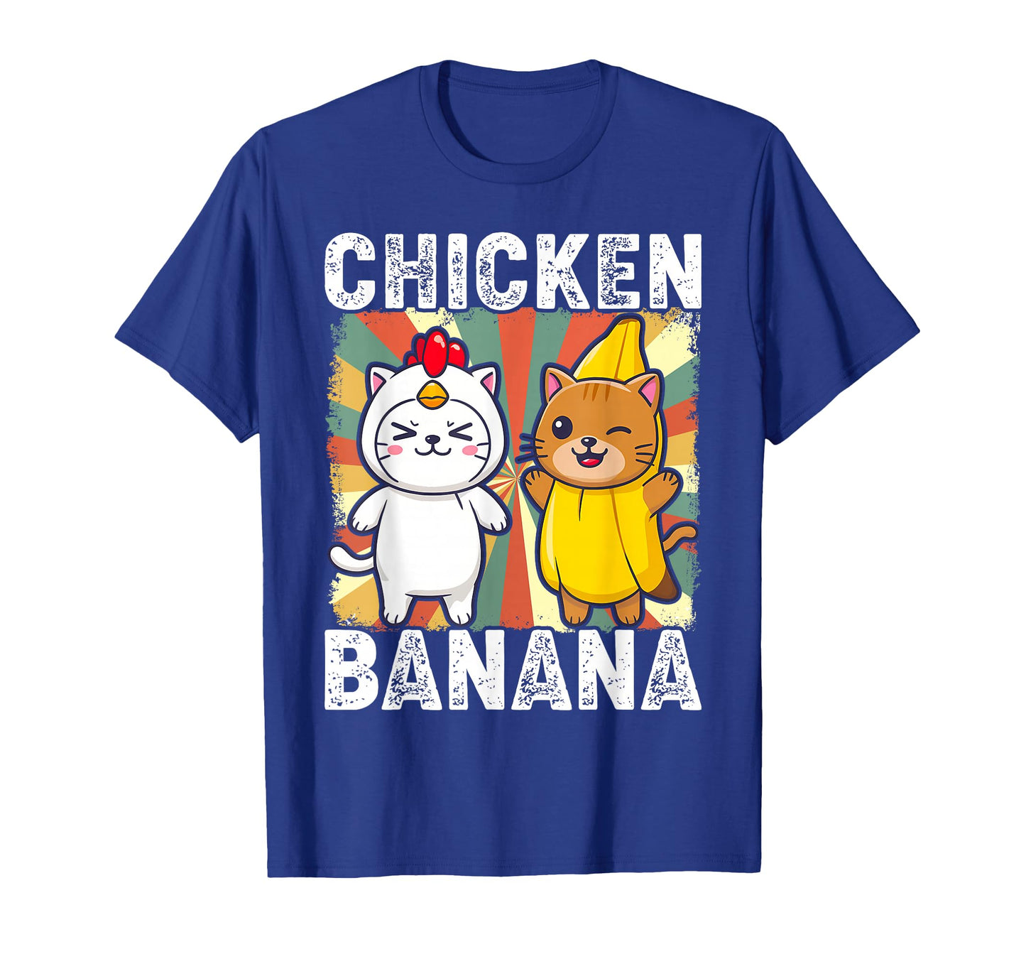 Cute Animals in Chicken and Banana Costumes Kawaii T-Shirt