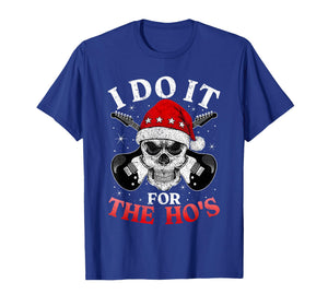 Skeleton Santa Rocker Inappropriate Funny Guitar Guitarist T-Shirt
