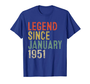 Legend Since January 1951 75th Birthday Gifts 75 Year Old T-Shirt