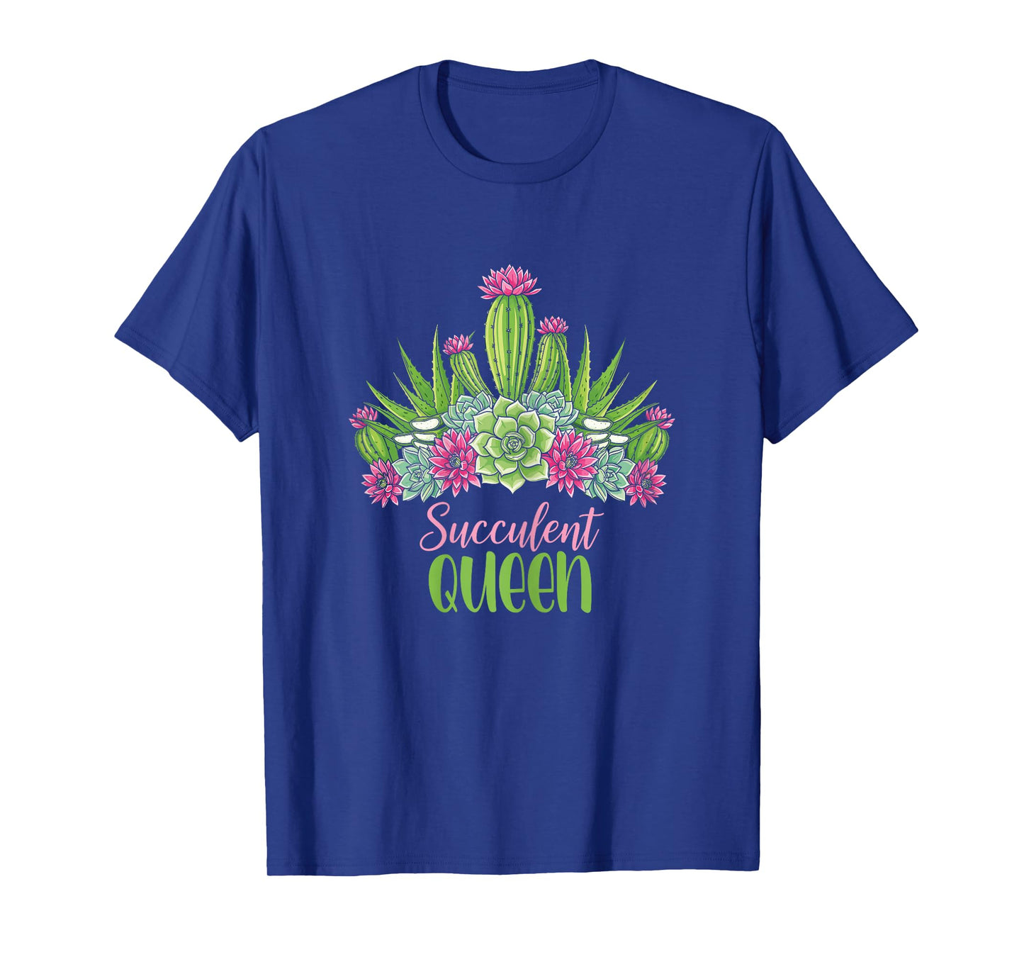 Plant Lover Succulent Queen Cactus Gardener Women T-Shirt