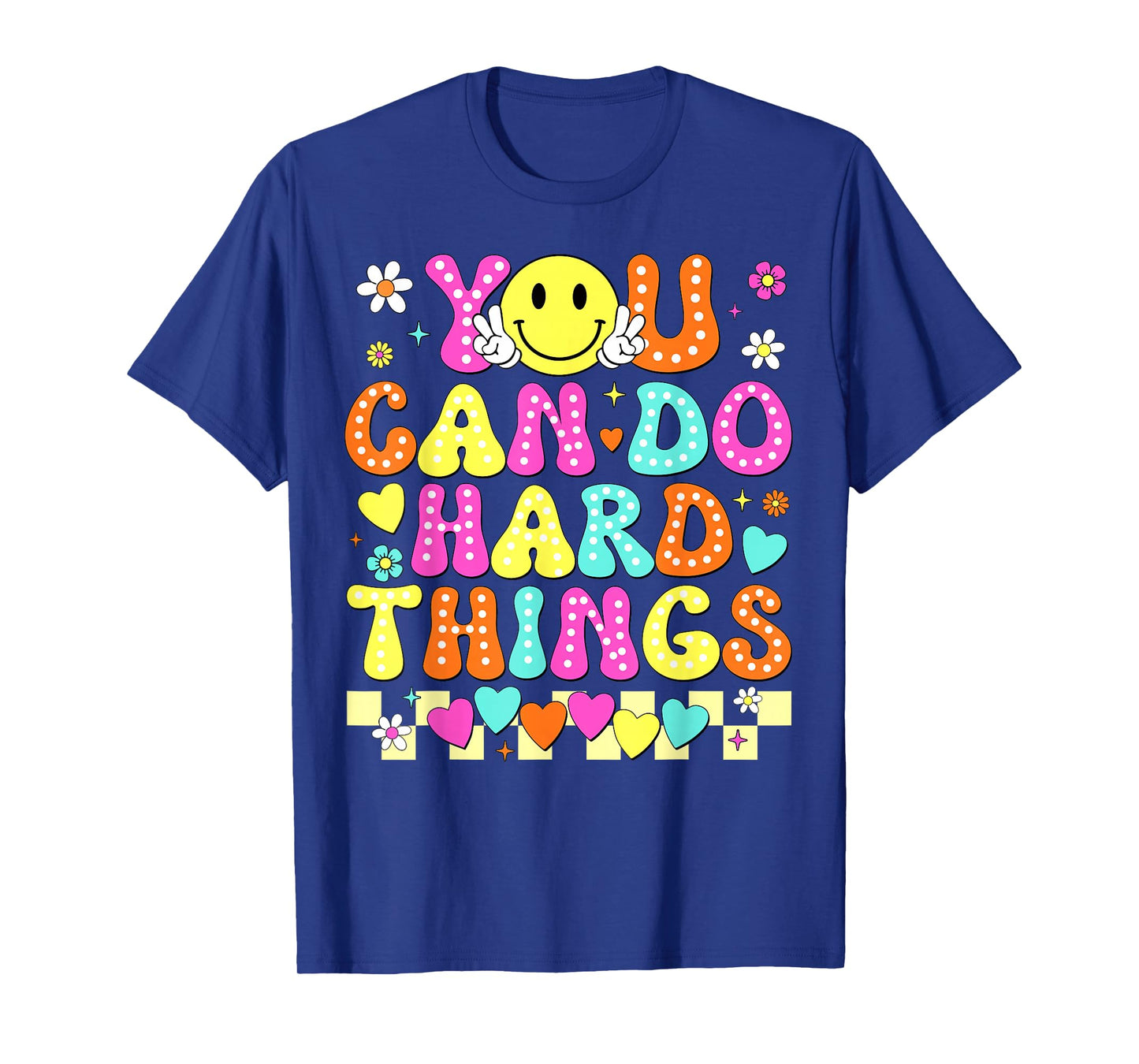 Groovy You Can Do Hard Things Testing Day Teacher Girls Boys T-Shirt