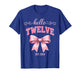 Hello Twelve Est 2014 Cute Coquette Bow 12th Birthday Girls T-Shirt