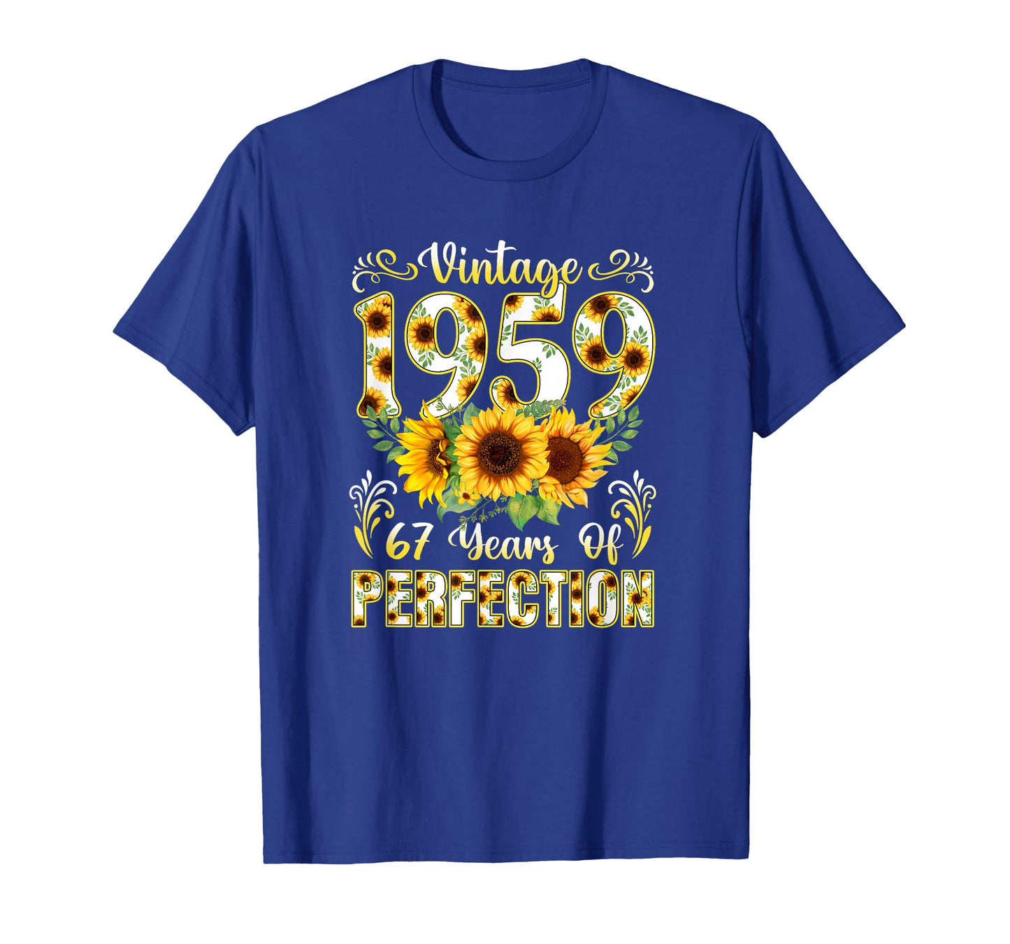 67 Year Old Vintage 1959 Sunflower 67th Birthday Girl Women T-Shirt