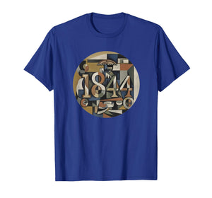 1844 Abstract Cubist Design – Vintage Modern Geometric Art T-Shirt