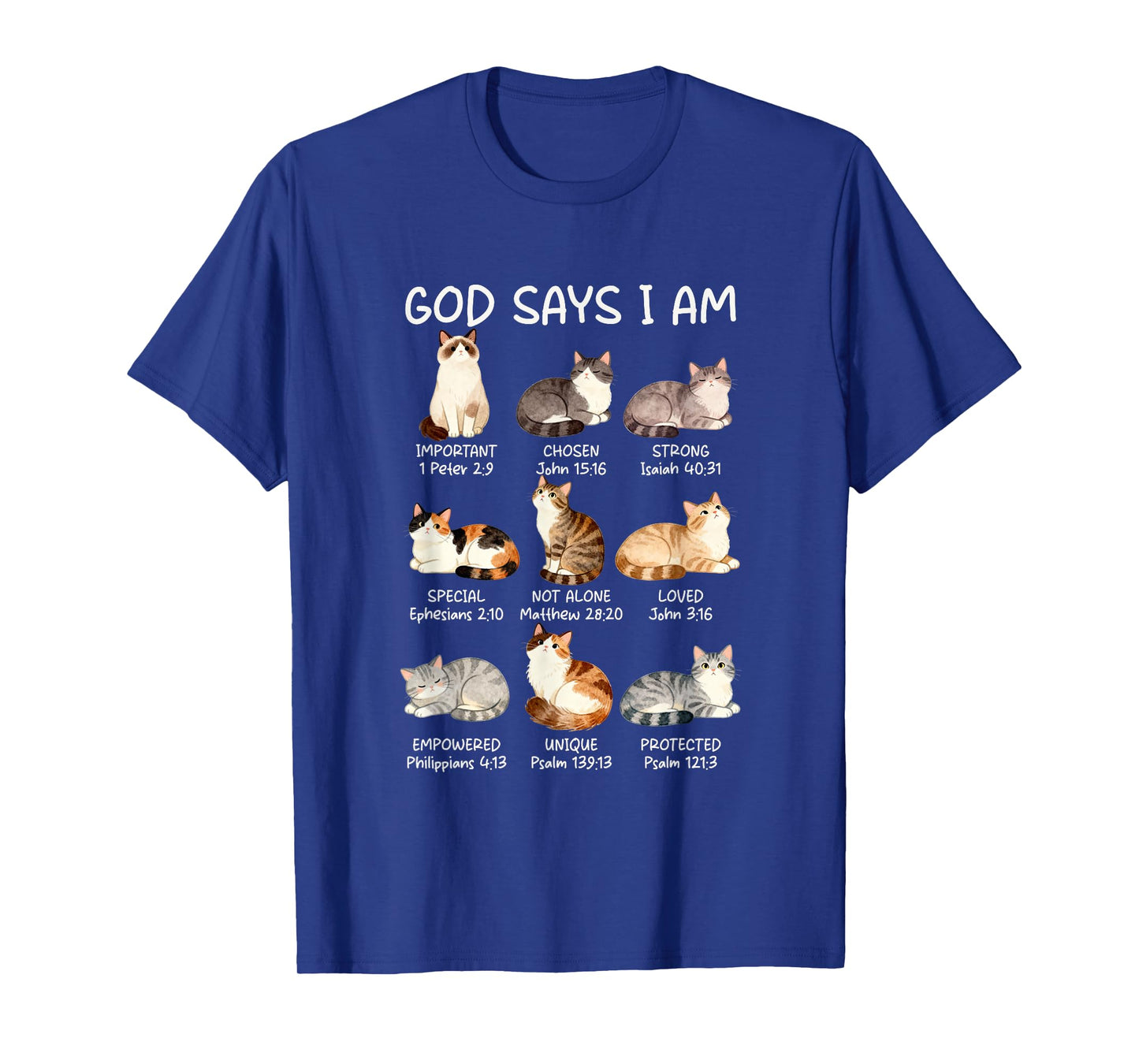 God Says I-Am Cat Kitten Christian Jesus Bible Verse Faith T-Shirt