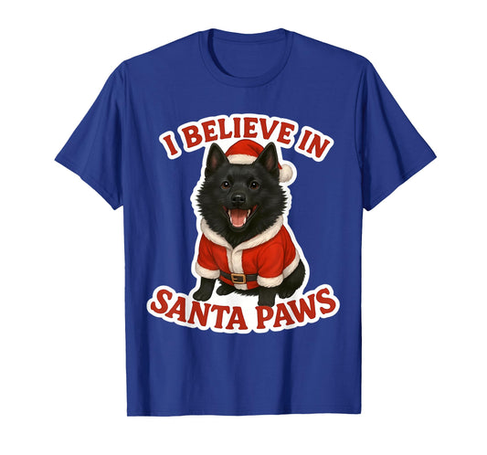 I Believe in Santa Paws Schipperke Dog Mom Dad Hat Christmas T-Shirt