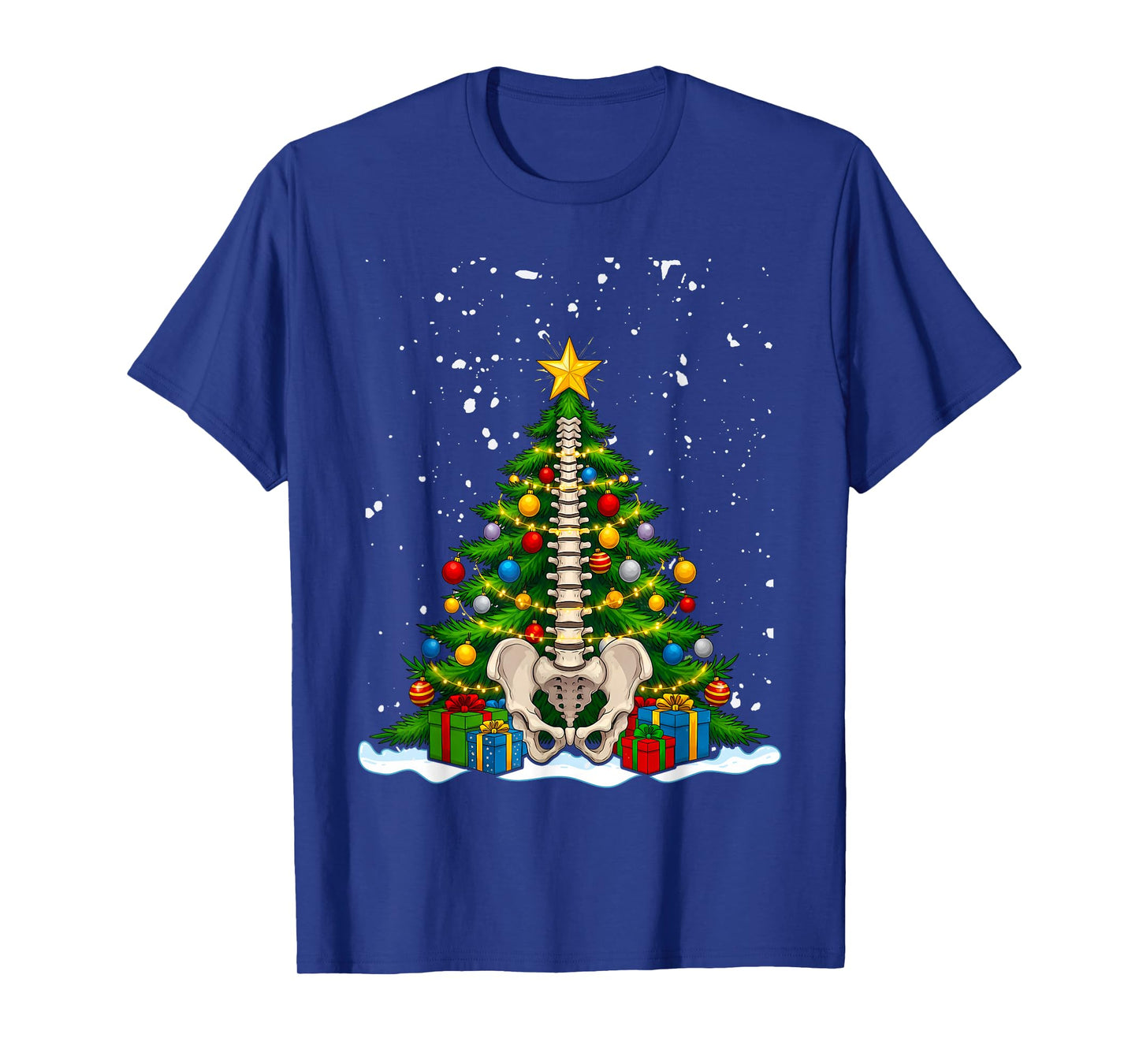 Spine Tree Chiropractic Anatomy Bone Christmas T-Shirt