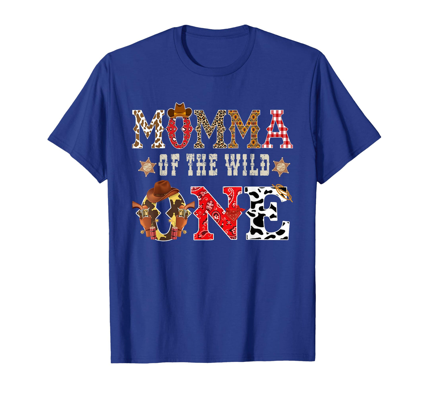 Momma of The Wild One Cowboy Western Rodeo Party Matching T-Shirt