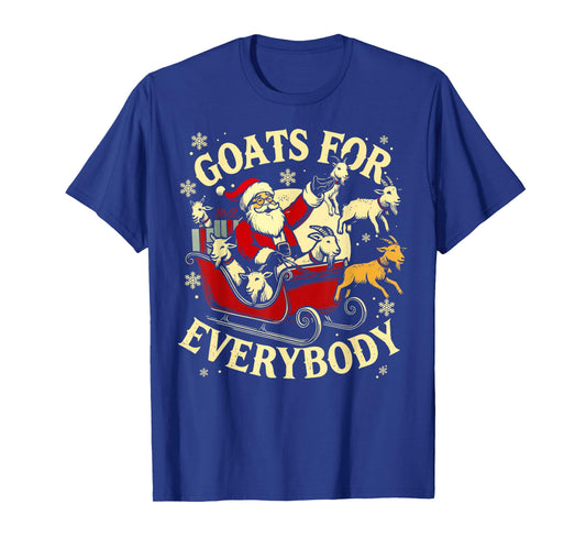 Goats for Everybody Santa Funny Christmas Goat Mom Goat Dad T-Shirt