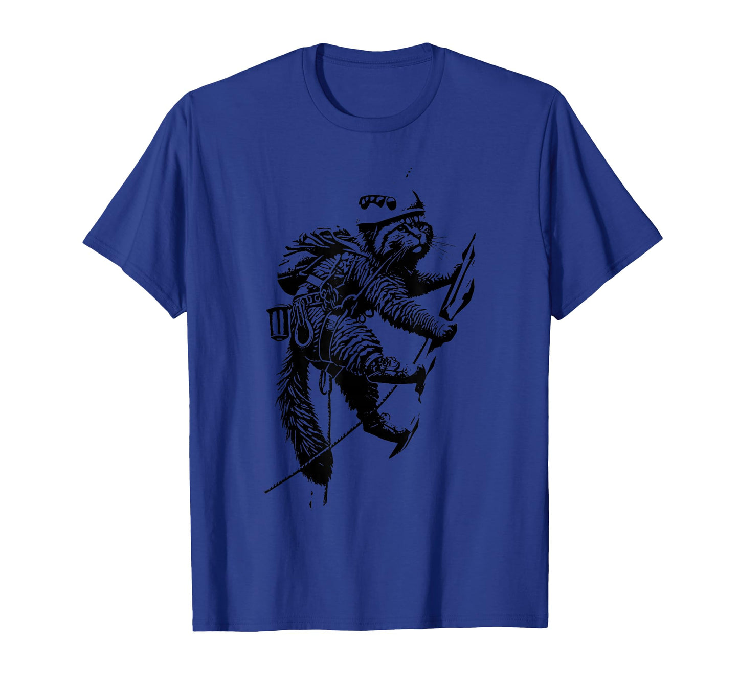 Rock Climbing Cat Adventure Mountaineer Boulder Wall T-Shirt