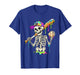 Skeleton Baseball Drip Boys Ice Cream Drip Youth Baseball T-Shirt