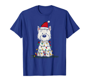 West Highland White Terrier Christmas Graphics Dog Lights T-Shirt
