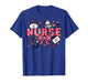 Valentines Day Nurse Plaid Stethoscope Scrub Top Women Men T-Shirt