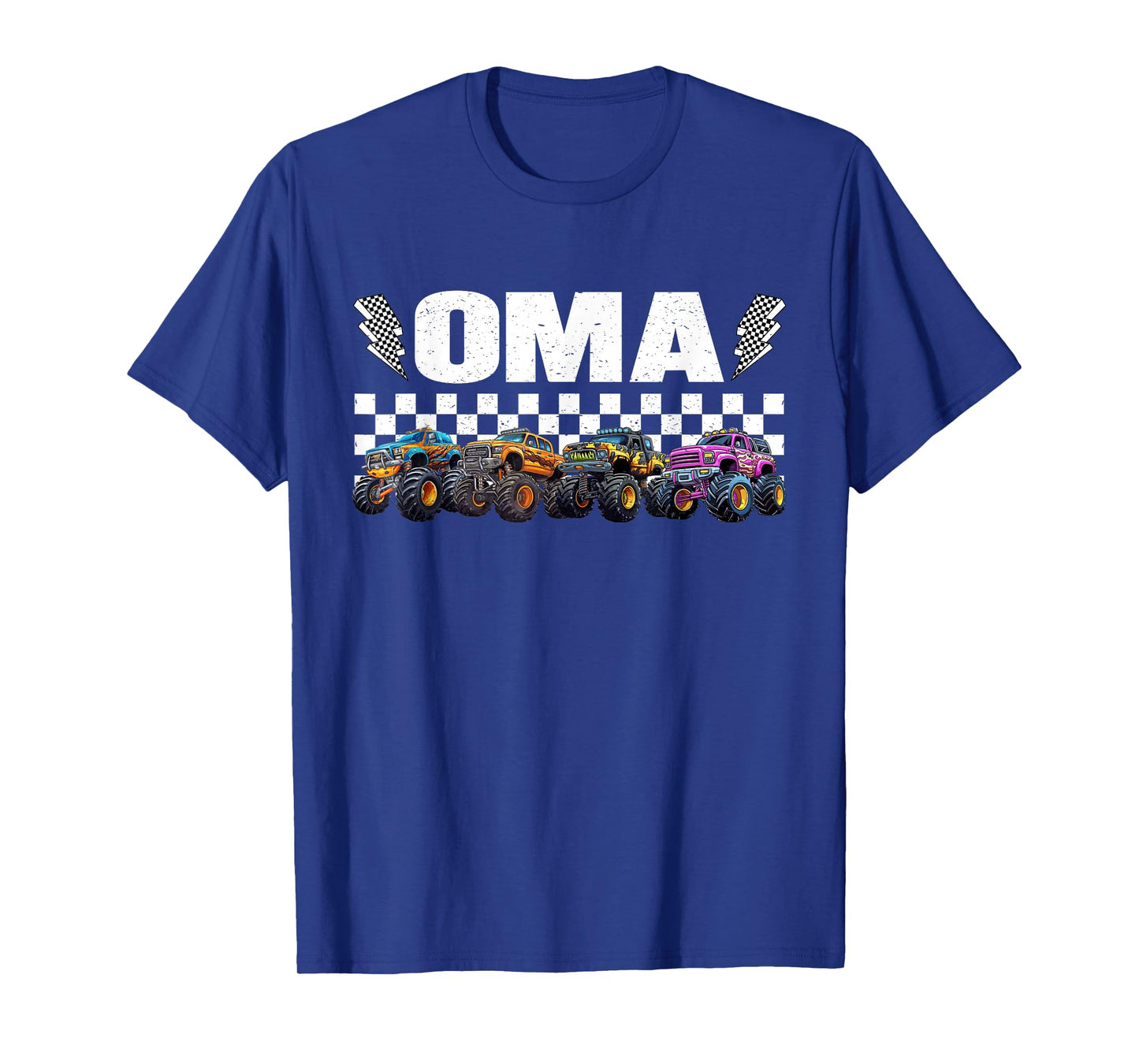 Oma Retro Monster Truck Family Crew Birthday Matching T-Shirt