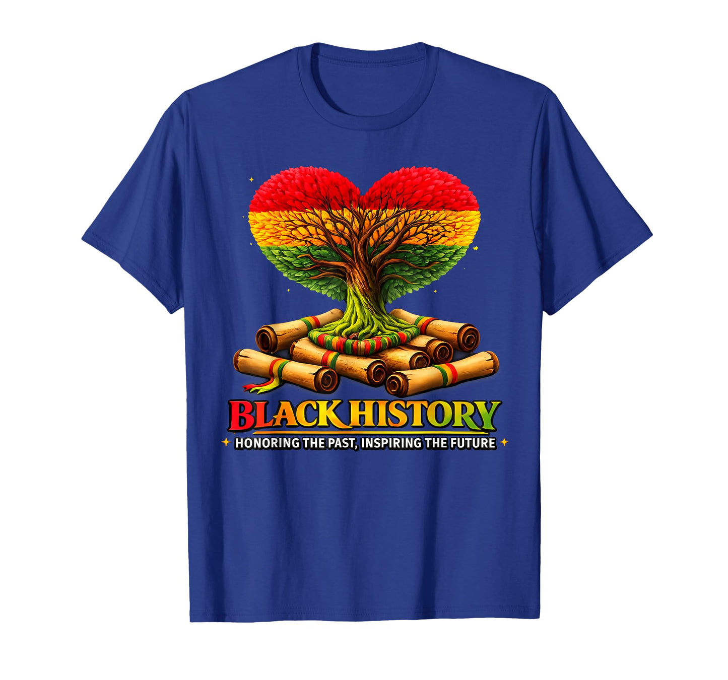 Honoring Past Inspiring Future Black History Month Fist Tree T-Shirt