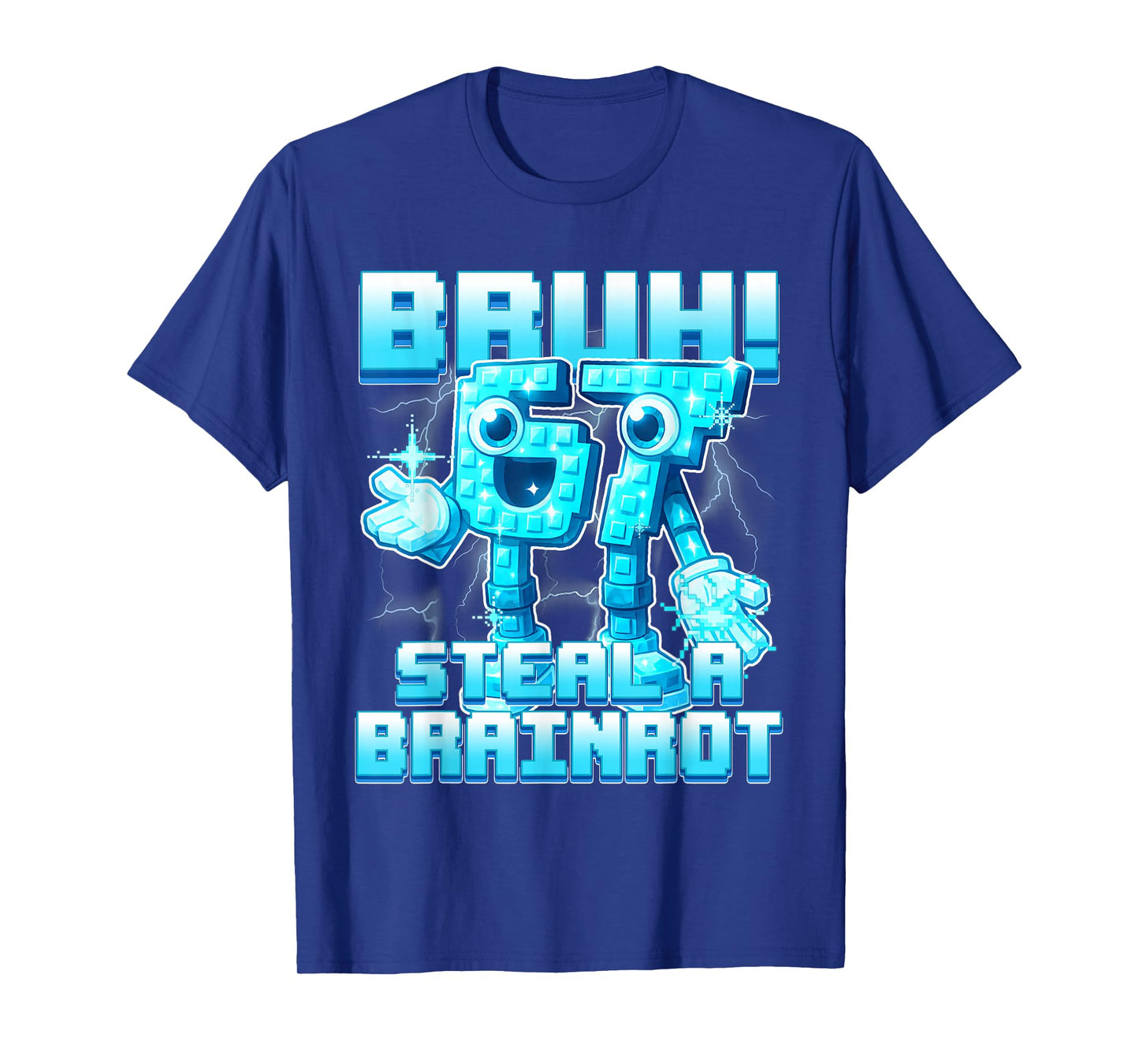 Bruh 67 Six Seven 6-7 Funny Brainrot Meme for Kids Teens T-Shirt