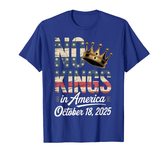 No Kings Protest October 18 2025 American Flag Resist T-Shirt