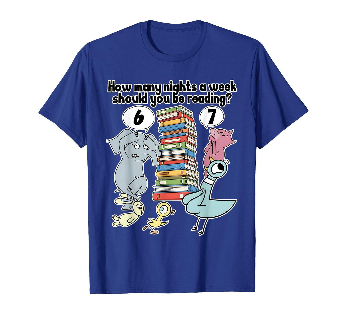 Funny Kids How Many Nights A Week Should You Be Reading 6 7 T-Shirt