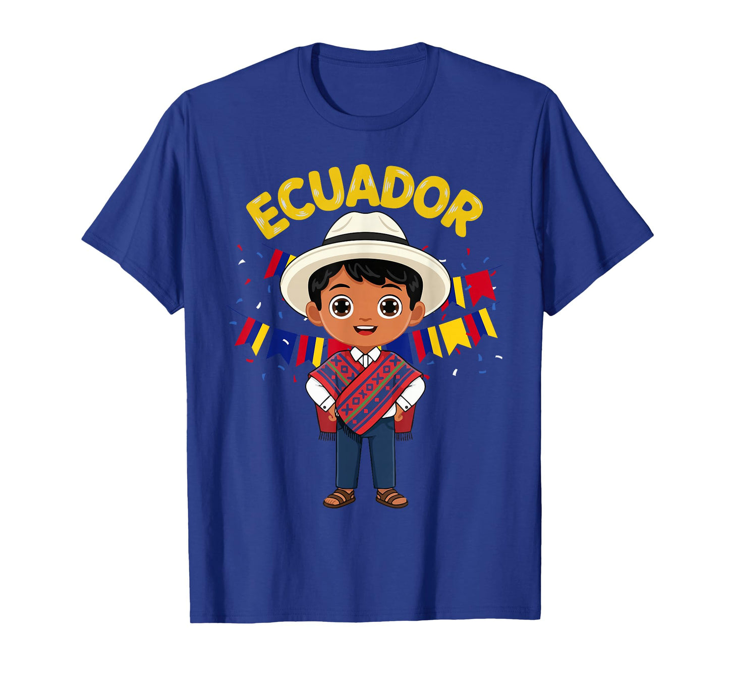 Ecuador Ecuadorian Boy Traditional Outfit Wear Flag Heritage T-Shirt