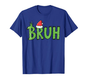 Christmas Bruh Santa Hat Funny Xmas Meme Humor Men Women Kid T-Shirt