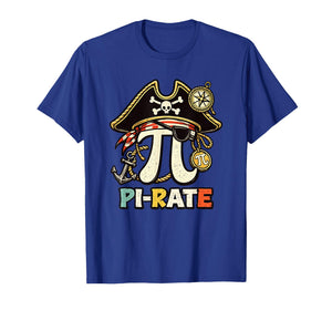 Pi Rate Pirate Pi Day 3.14 Math Pun Nerd Men Women Kids T-Shirt