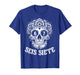 SEIS Siete Mexican Los Muertos Calaveras Skull 67 Boys Girls T-Shirt