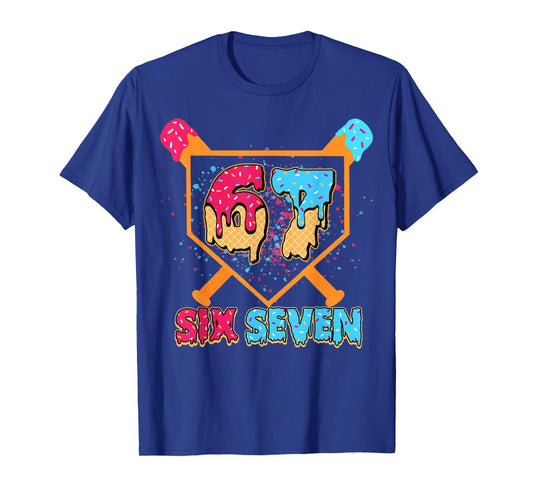 Baseball Drip Number 67 Player Or 67th Birthday Boy Girl T-Shirt