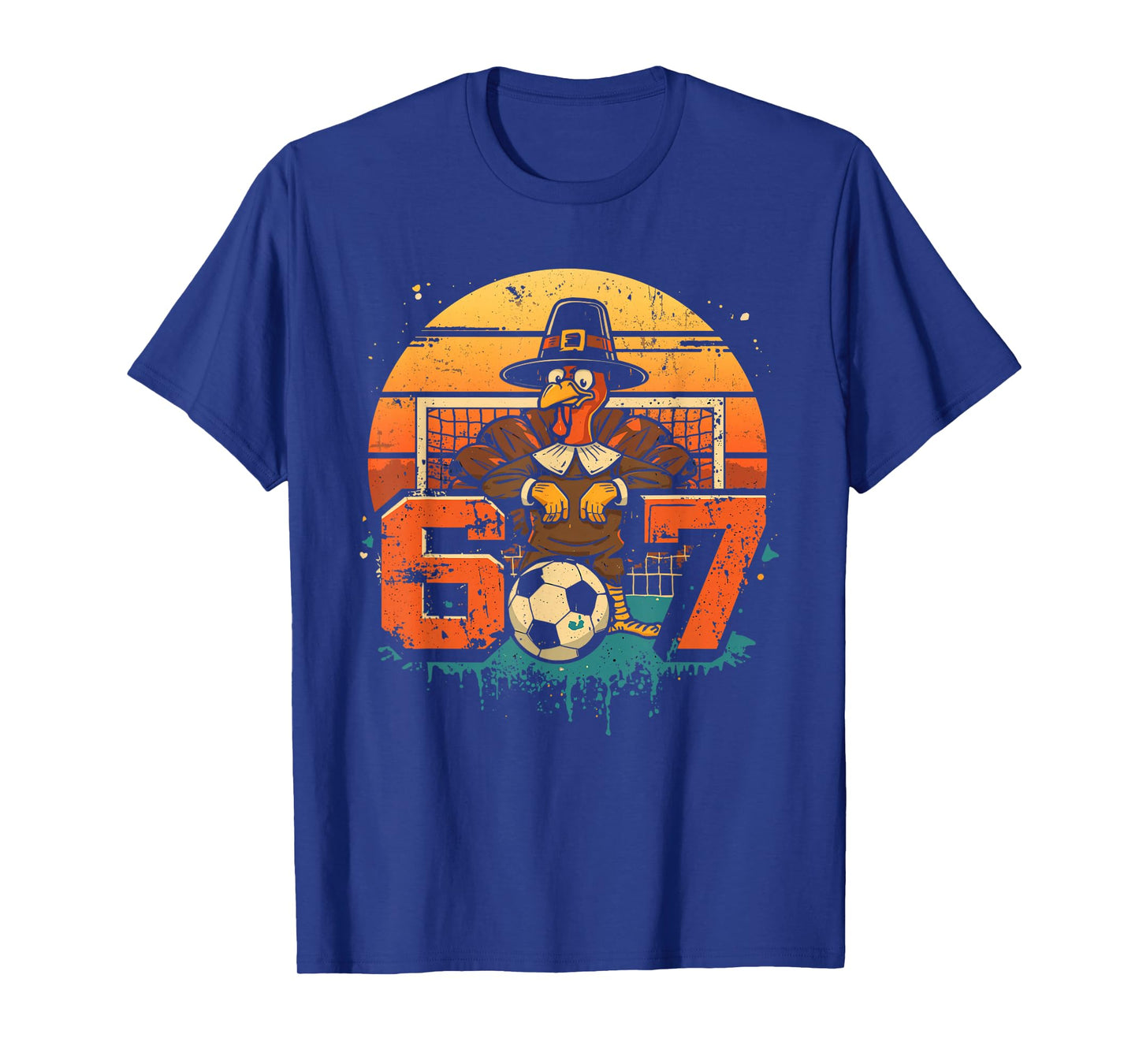 67 Turkey Soccer Six Seven Funny Thanksgiving 2025 Kids Boys T-Shirt