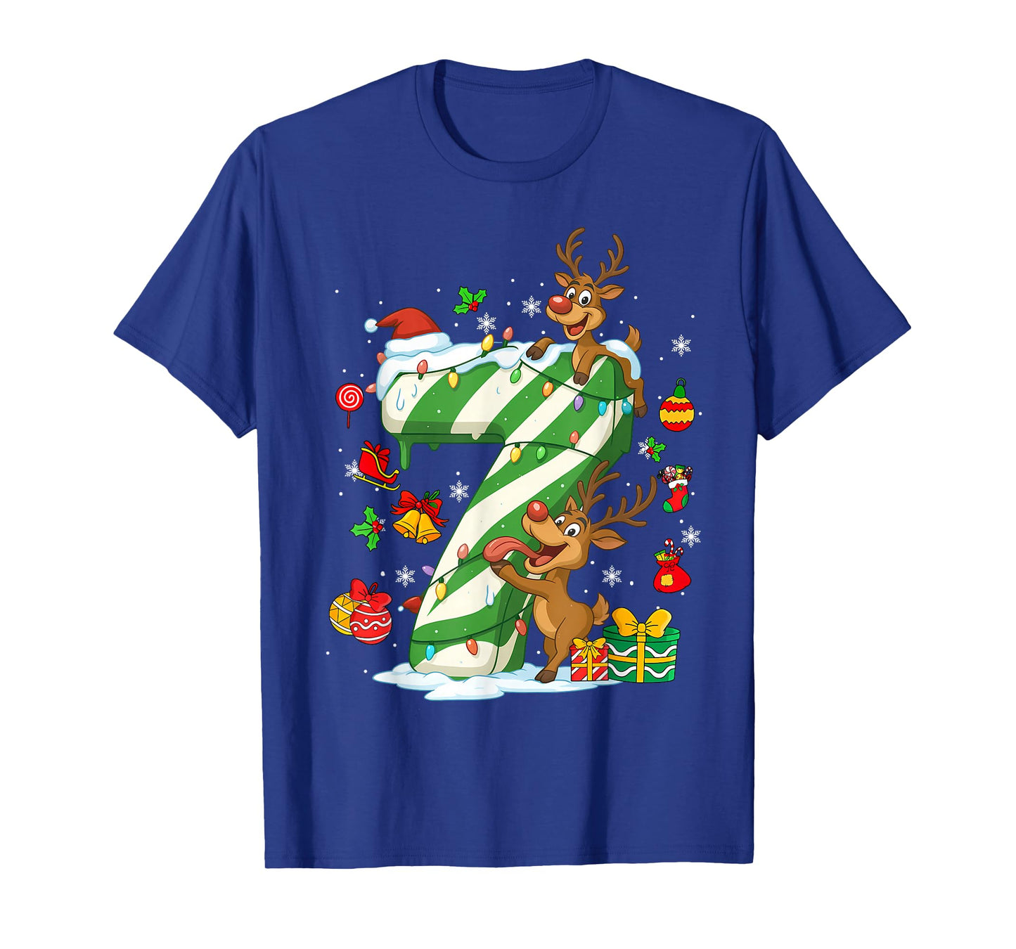 Number 67 Christmas Candy 6 7 Six Seven 6 7 Matching Couples T-Shirt