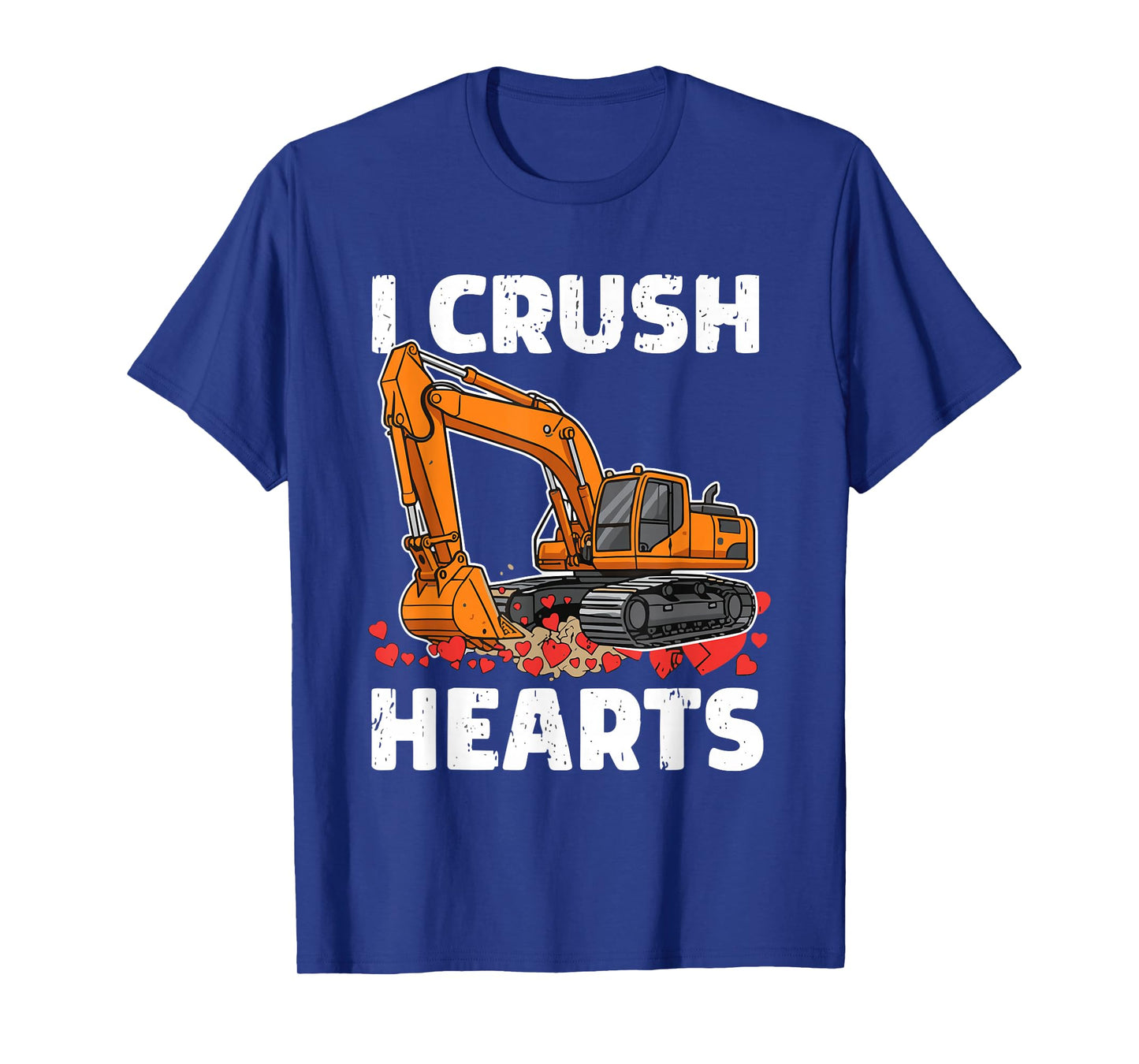 I Crush Hearts Bulldozer Valentine's Day Kids Construction T-Shirt