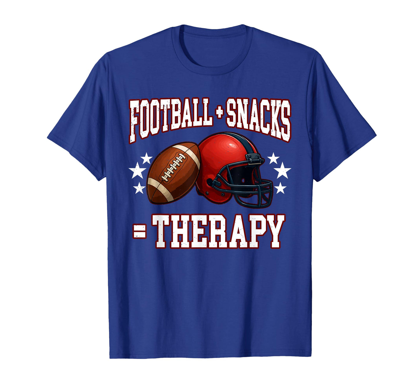 Football Snacks Therapy Funny Sport Fan Player Game Day T-Shirt