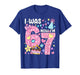 7th Birthday Girl Funny Six Seven I was 6 Now I'm 7 Year Old T-Shirt