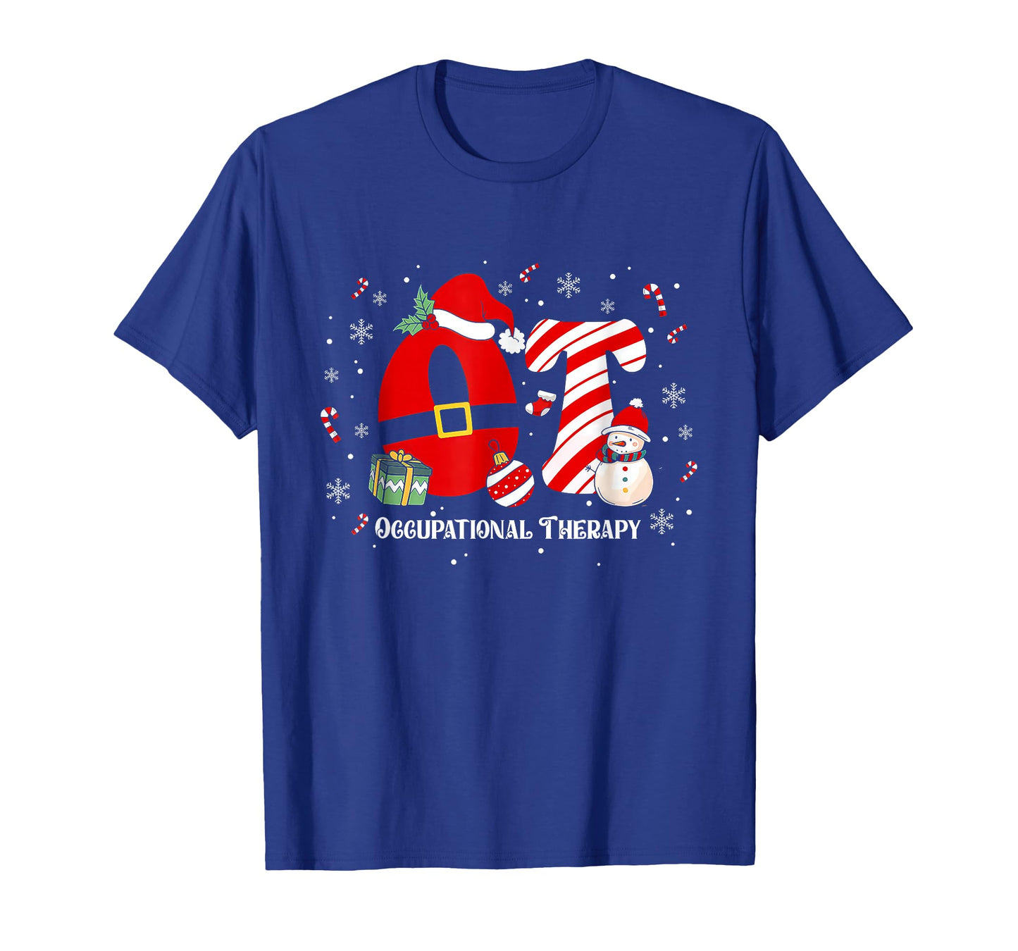 Funny Ot Nurse Occupational Therapy Santa Christmas Pajama T-Shirt