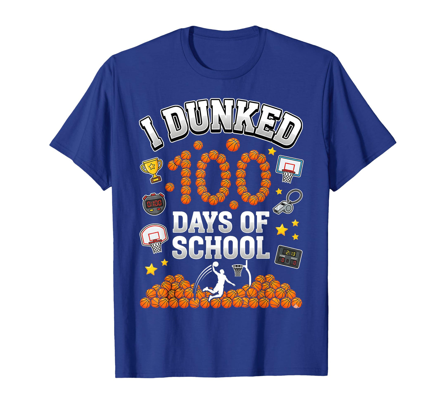 I Dunked 100 Days of School Basketball 100th Days Boys Youth T-Shirt