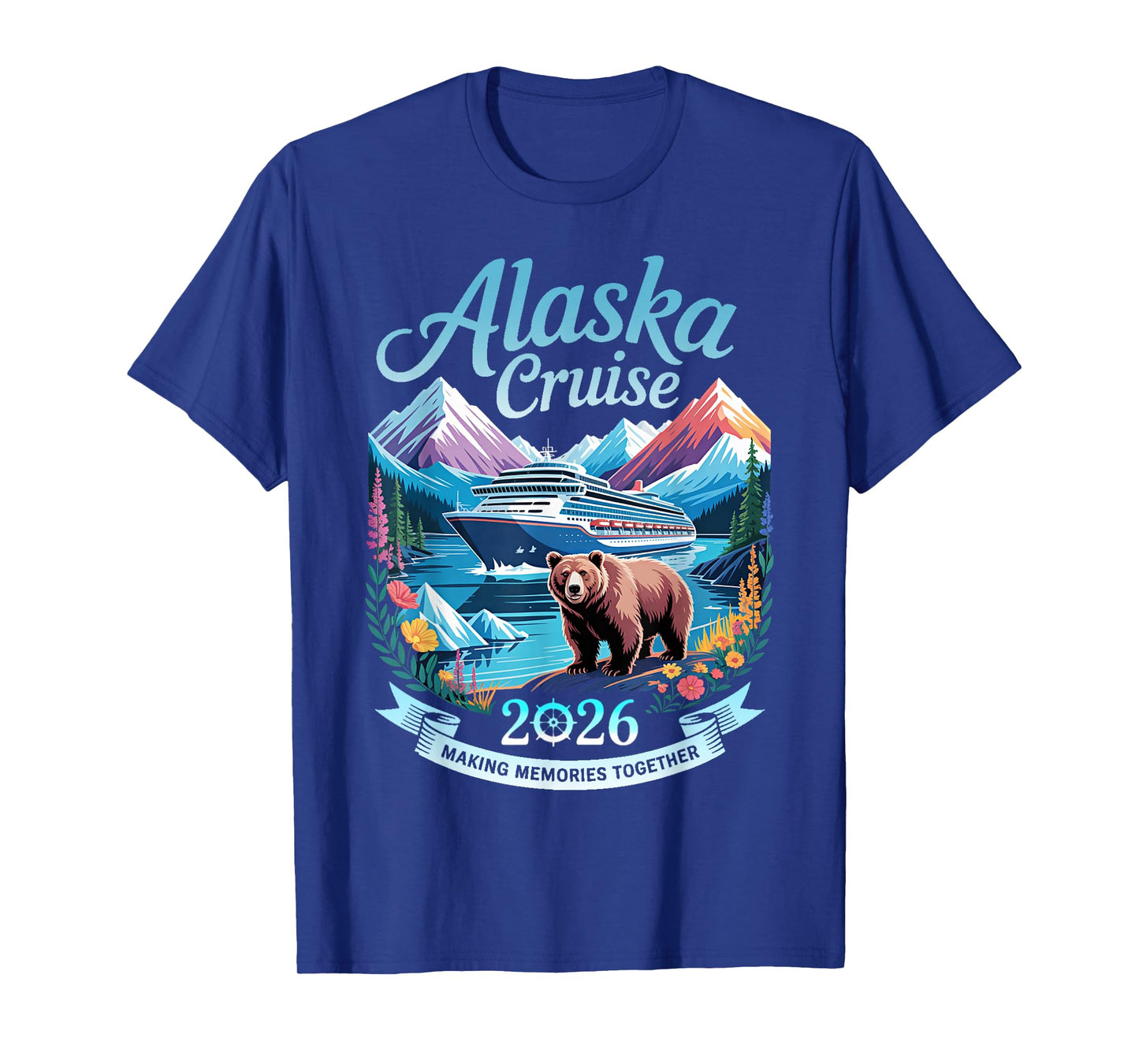 Funny Matching Family Friends and Group Alaska Cruise 2026 T-Shirt