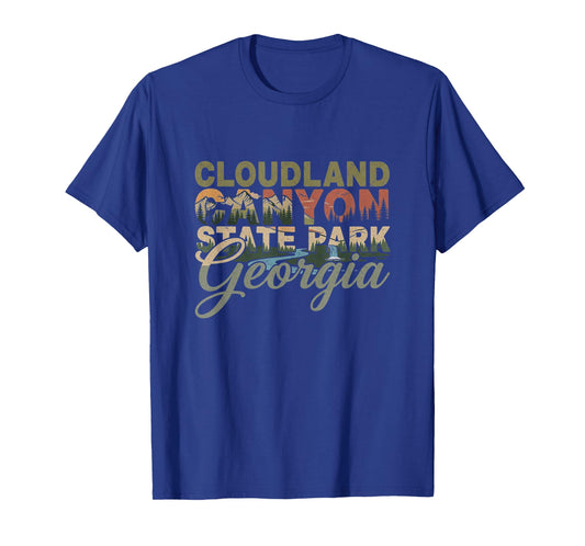 Retro Cloudland Canyon State Park Georgia Art Design T-Shirt