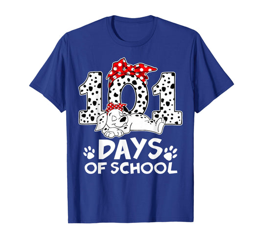100 Days of School Dalmatian Dog Teachers Boys Girls Kids T-Shirt