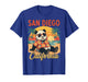 San Diego California Panda Beach Retro Sunset T-Shirt