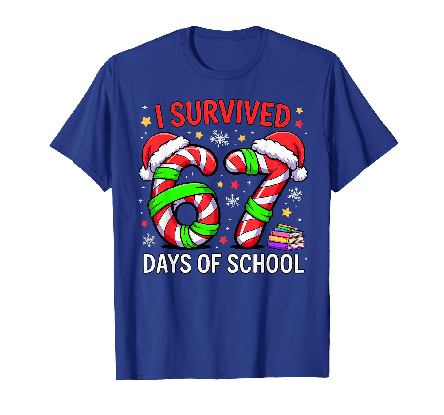 I Survived 67 Days of School Christmas T-Shirt
